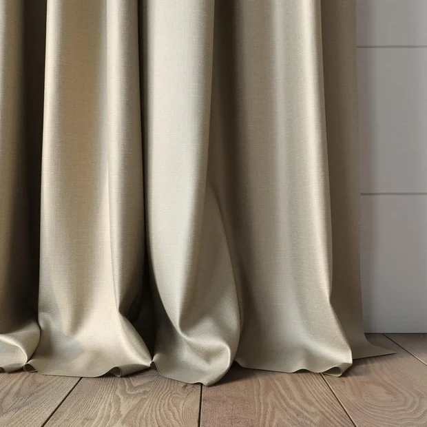 Photo of the fabric Stallion 2 Blackout Sand swatch by James Dunlop Essentials. Use for Curtains. Style of Plain, Texture