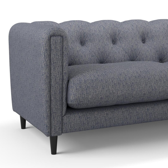 Photo of the fabric Omni Marine swatch by James Dunlop FibreGuard. Use for Upholstery, Accessory, Top of Bed. Style of Plain, Texture