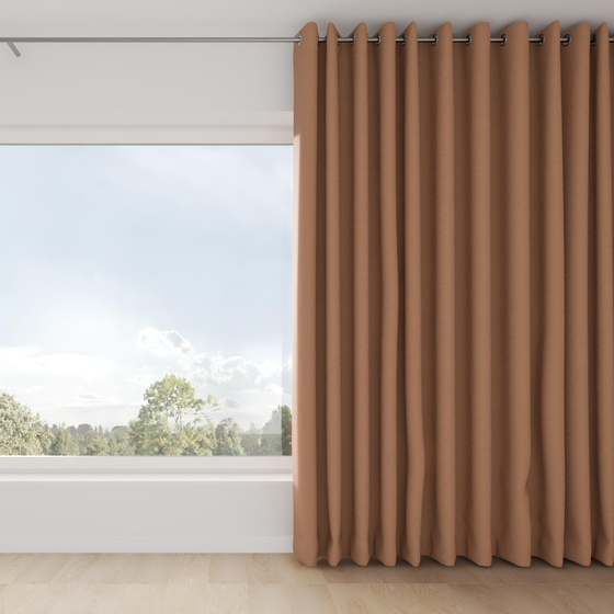 Photo of the fabric Satori Stonewash Burnt Orange swatch by Mokum. Use for Curtains, Upholstery Light Duty, Accessory, Top of Bed. Style of Plain, Texture