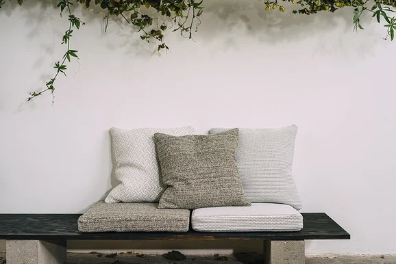 Photo of the fabric Paringa YP19003 in situ by Designs Of The Time. Use for Upholstery, Accessory. Style of Geometric