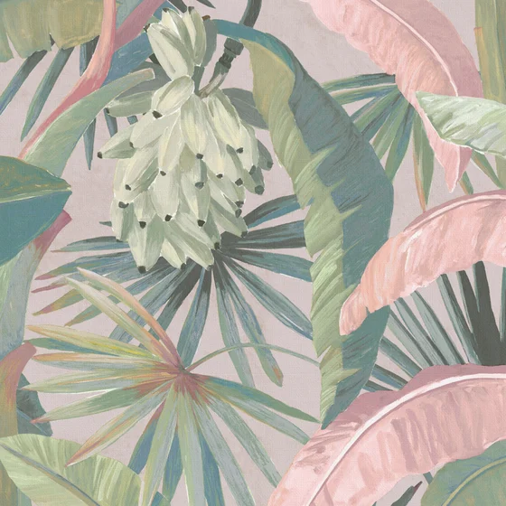 Photo of the fabric La Palma Wallpaper Hollywood swatch by Catherine Martin by Mokum. Use for Wall Covering. Style of Floral And Botannical, Print