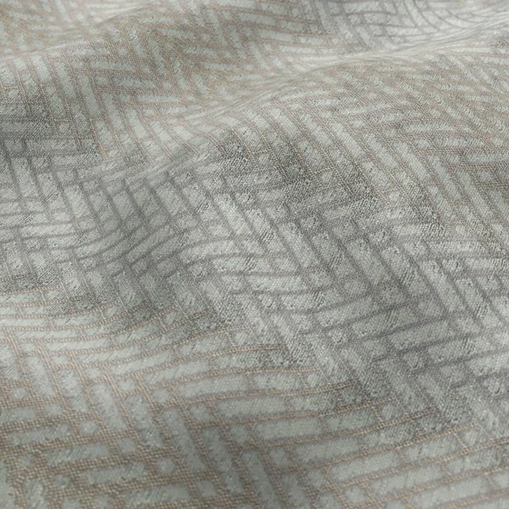 Photo of the fabric Laneway Aqua swatch by FR-One. Use for Curtains, Upholstery, Accessory, Top of Bed. Style of Chenille, Geometric