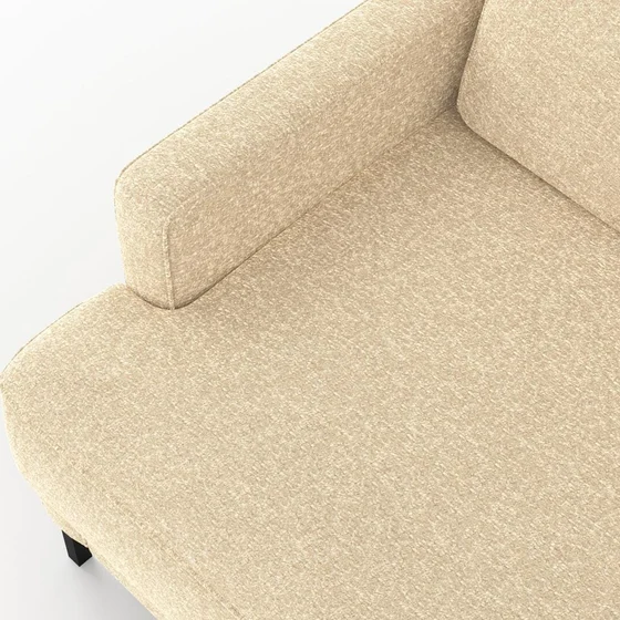 Photo of the fabric Modernist Sand swatch by Mokum. Use for Upholstery, Accessory. Style of Plain, Texture