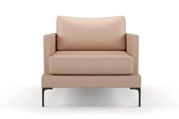 Photo of the fabric Prato Peach swatch by Mokum. Use for Upholstery, Accessory. Style of Plain, Texture