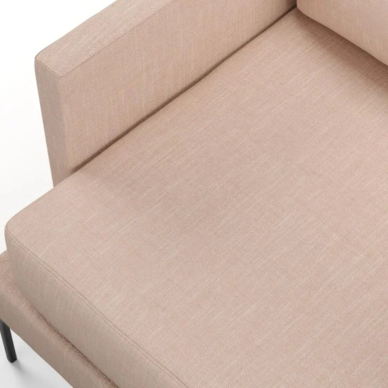 Photo of the fabric Sahel Blush swatch by Mokum. Use for Upholstery, Accessory. Style of Plain, Texture