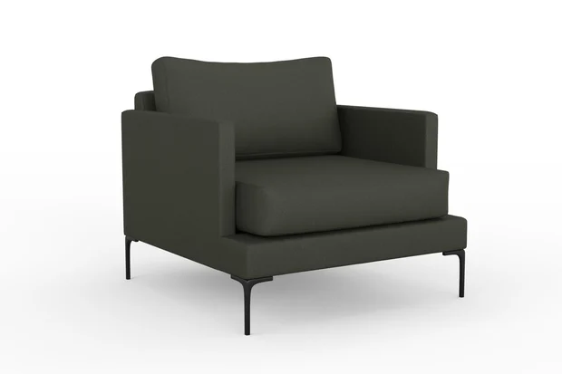 Photo of the fabric Pueblo Moss swatch by Mokum. Use for Upholstery, Accessory. Style of Plain, Texture