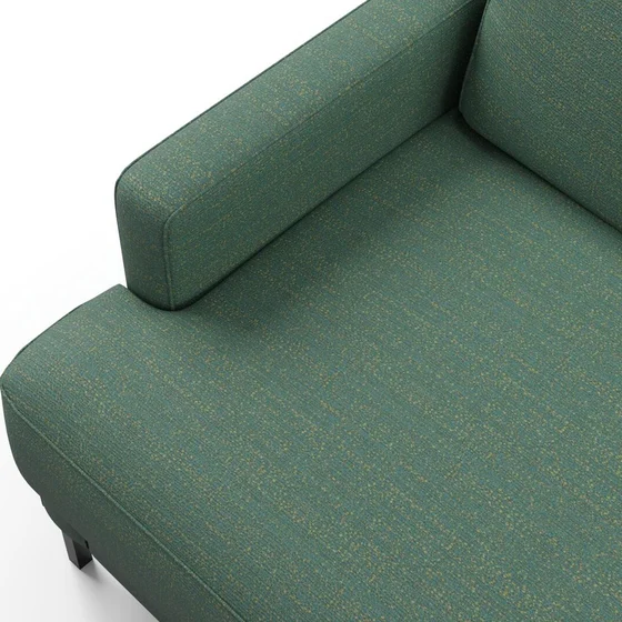 Photo of the fabric Elba Verdigris swatch by Mokum. Use for Upholstery, Accessory. Style of Plain, Texture
