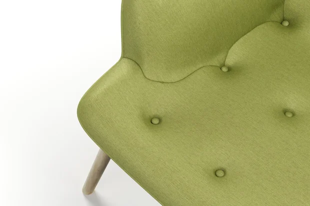 Photo of the fabric Provence Pear swatch by James Dunlop Essentials. Use for Curtains, Upholstery, Accessory, Top of Bed. Style of Plain, Texture