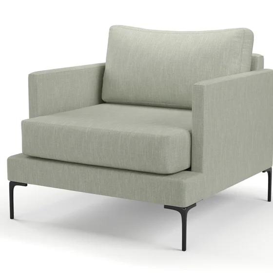 Photo of the fabric Sahel Celadon swatch by Mokum. Use for Upholstery, Accessory. Style of Plain, Texture
