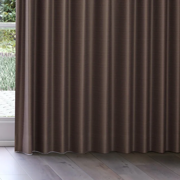 Photo of the fabric Luxe Pinecone swatch by James Dunlop Essentials. Use for Curtains, Accessory, Top of Bed. Style of Plain, Texture