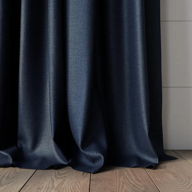 Photo of the fabric Eclipse Blackout Midnight swatch by James Dunlop. Use for Curtains. Style of Plain, Texture