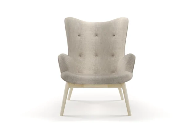 Photo of the fabric Maxime Truffle swatch by James Dunlop. Use for Upholstery, Accessory. Style of Stripe, Texture
