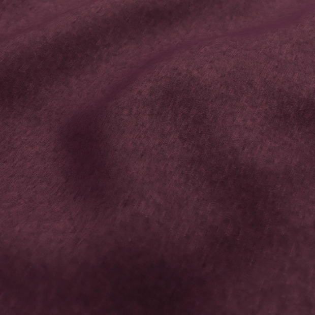 Photo of the fabric Moon Aubergine swatch by FR-One. Use for Curtains, Upholstery, Accessory, Top of Bed. Style of Plain, Velvet