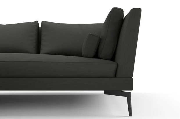 Photo of the fabric Ficus Soot swatch by Mokum. Use for Upholstery, Accessory. Style of Plain, Texture