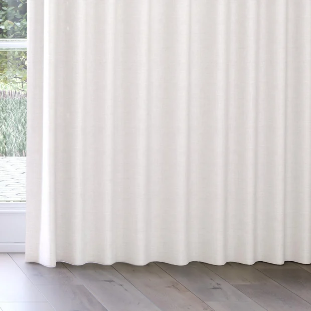 Photo of the fabric Envoy 2 Chino 320cm swatch by James Dunlop Essentials. Use for Curtains, Accessory, Top of Bed. Style of Plain, Texture