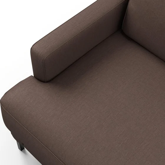 Photo of the fabric Eternal Umber swatch by Mokum. Use for Curtains, Upholstery, Accessory. Style of Plain, Texture