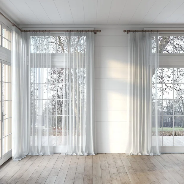 Photo of the fabric Distill Shadow swatch by James Dunlop Essentials. Use for Sheer Curtains. Style of Plain, Sheer
