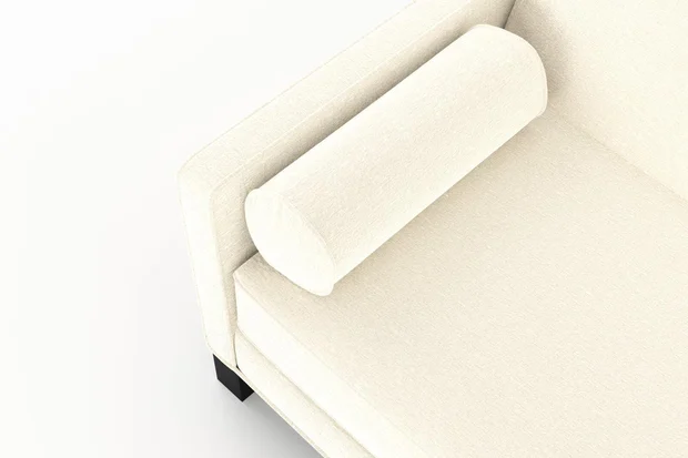 Photo of the fabric Snugly Ivory swatch by James Dunlop FibreGuard. Use for Upholstery, Accessory, Top of Bed. Style of Chenille, Plain