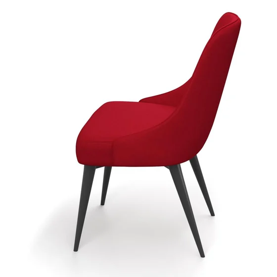 Photo of the fabric Braveheart Cardinal swatch by James Dunlop FibreGuard. Use for Upholstery, Accessory, Top of Bed. Style of Plain, Taffeta