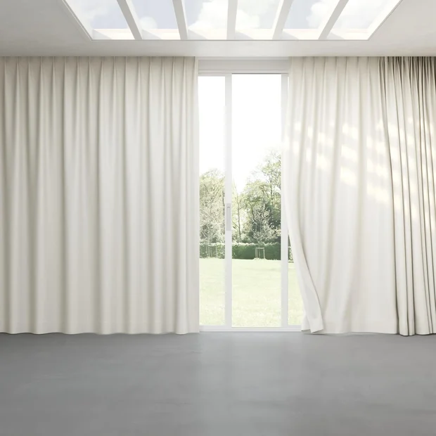 Photo of the fabric Ocean Linen swatch by Mokum. Use for Curtains. Style of Plain, Texture