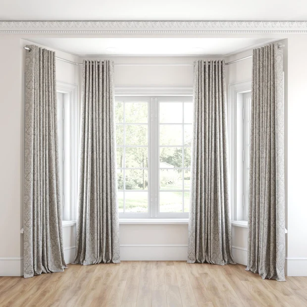 Photo of the fabric Notting Hill Dove swatch by James Dunlop. Use for Curtains, Accessory. Style of Traditional