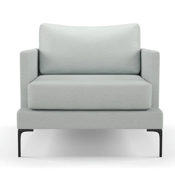 Photo of the fabric Pure Duckegg Blue swatch by Mokum. Use for Upholstery, Accessory. Style of Plain, Texture