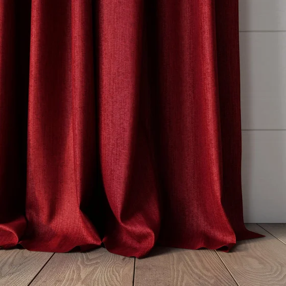 Photo of the fabric Trezor Rasberry swatch by James Dunlop FibreGuard. Use for Curtains, Upholstery, Accessory. Style of Chenille, Plain