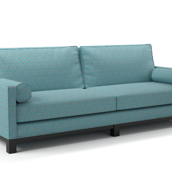 Photo of the fabric Tapa Aqua swatch by James Dunlop. Use for Upholstery, Accessory. Style of Geometric