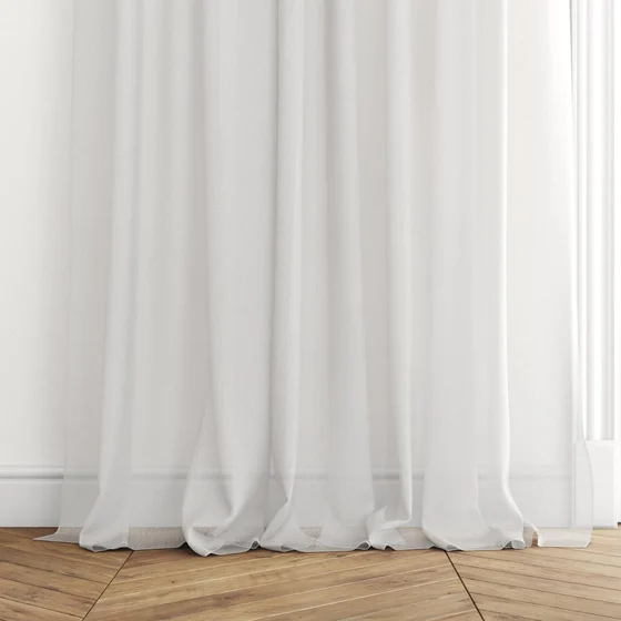 Photo of the fabric Cavalier Salt swatch by James Dunlop Essentials. Use for Sheer Curtains. Style of Plain, Sheer