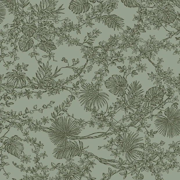 Photo of the fabric Jardin Desplante Wallpaper 8802 8802 73 14 swatch by Casadeco. Use for Wall Covering