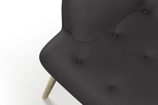 Photo of the fabric Urban Charcoal swatch by James Dunlop. Use for Curtains, Upholstery, Accessory. Style of Plain, Texture