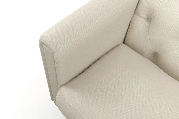 Photo of the fabric Trailblazer Cream swatch by James Dunlop FibreGuard. Use for Curtains, Upholstery, Accessory, Top of Bed. Style of Texture, Traditional