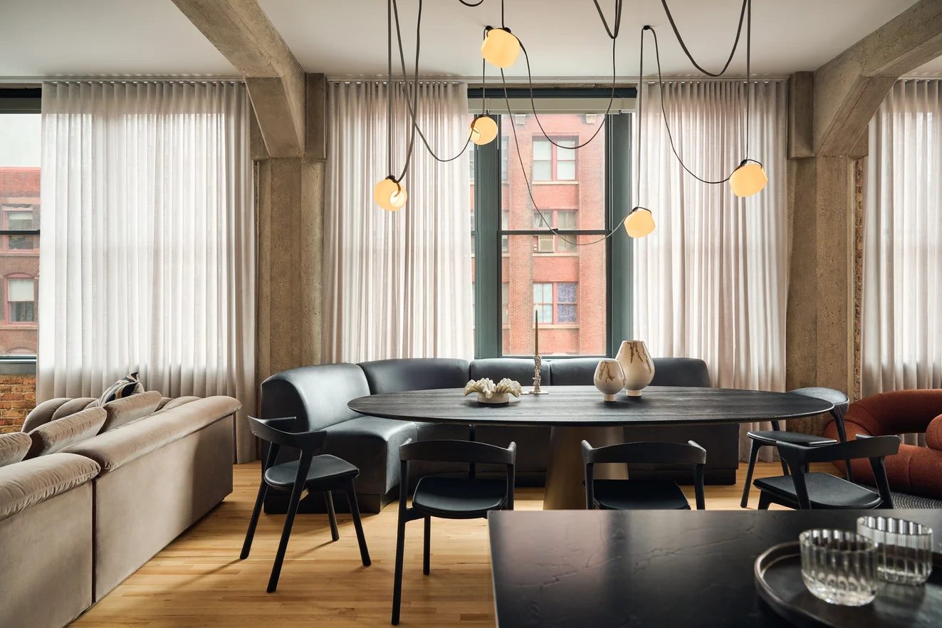 Curtains in Envoy 2 colour Haze by James Dunlop | Photos by Daniel Peter courtesy of Sixtysix magazine