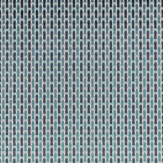 Photo of the fabric Atiba 8073 03 swatch by Romo. Use for Upholstery, Accessory. Style of Geometric, Velvet