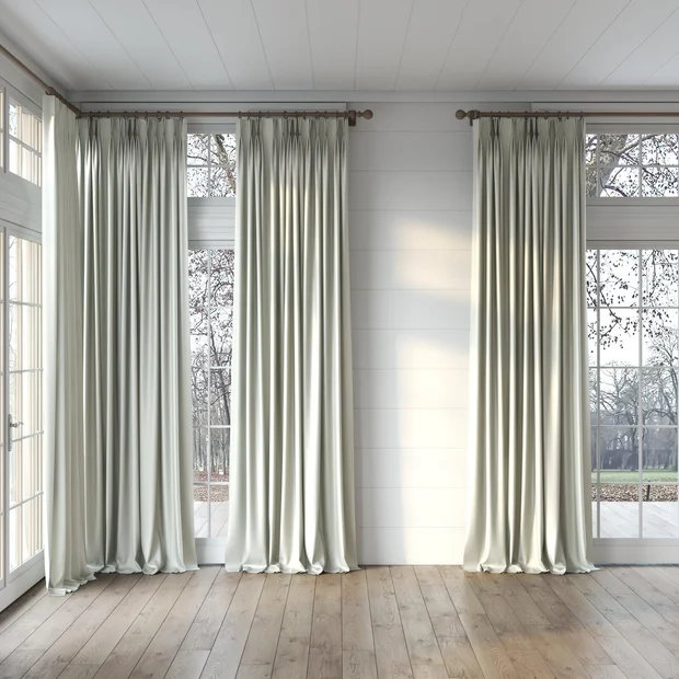 Photo of the fabric Stallion 2 UC Dew swatch by James Dunlop Essentials. Use for Curtains, Accessory. Style of Plain, Texture