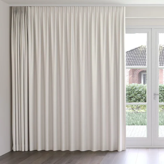 Photo of the fabric Eclipse Blackout Oyster swatch by James Dunlop. Use for Curtains. Style of Plain, Texture