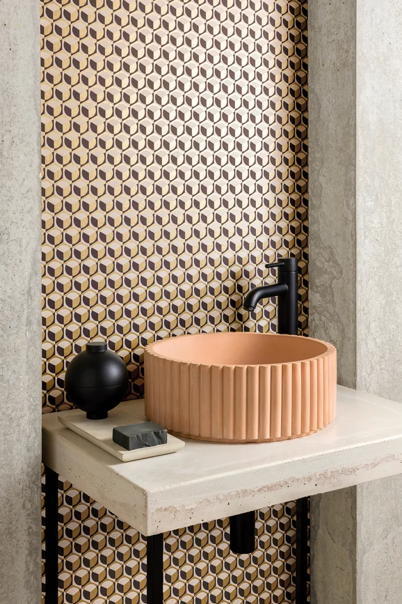 Photo of the fabric Home Centre Wk819 06 in situ by Kirkby Design. Use for Wall Covering. Style of Abstract