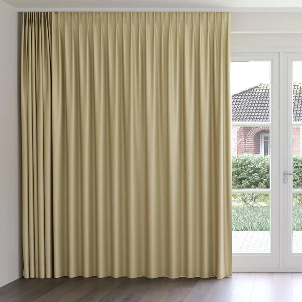Photo of the fabric Luxe Bamboo swatch by James Dunlop Essentials. Use for Curtains, Accessory, Top of Bed. Style of Plain, Texture