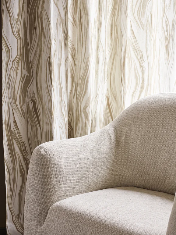 Photo of the fabric Gerrans Z640 01 in situ by Zinc. Use for Upholstery, Accessory. Style of Plain