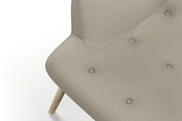 Photo of the fabric Upstage Fossil swatch by James Dunlop FibreGuard. Use for Upholstery, Accessory. Style of Plain, Texture