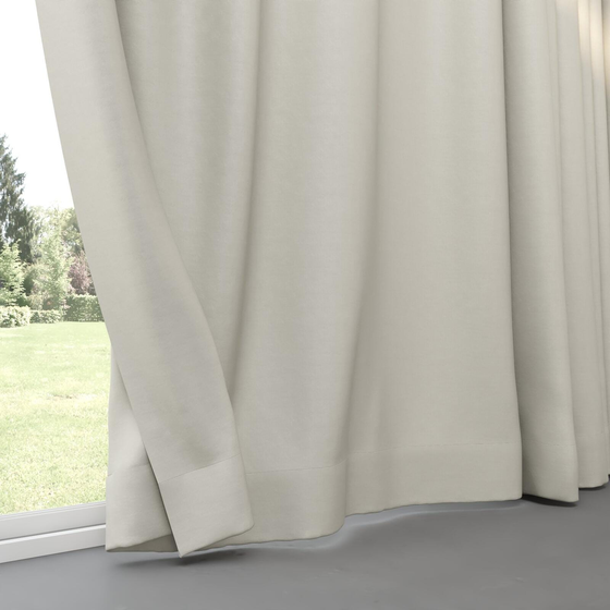 Photo of the fabric Satori Stonewash Parchment swatch by Mokum. Use for Curtains, Upholstery Light Duty, Accessory, Top of Bed. Style of Plain, Texture