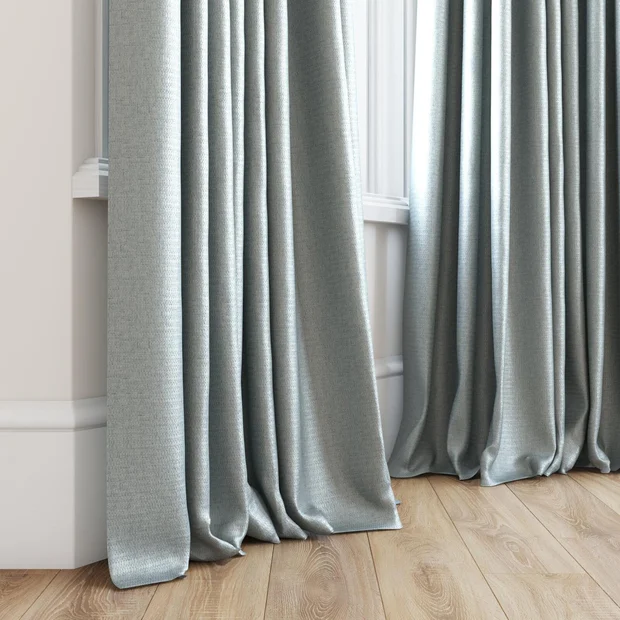 Photo of the fabric Kennedy II Blackout Willow swatch by James Dunlop. Use for Curtains. Style of Plain, Texture
