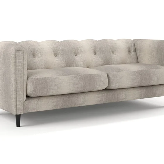 Photo of the fabric Maxime Zinc swatch by James Dunlop. Use for Upholstery, Accessory. Style of Stripe, Texture