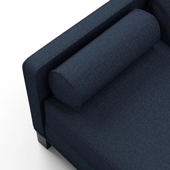 Photo of the fabric Sabato Navy swatch by James Dunlop FibreGuard. Use for Upholstery, Accessory. Style of Plain, Texture