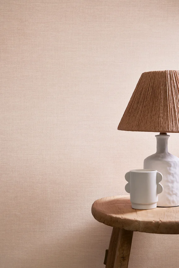 Photo of the fabric Ankaa Wp 7523 7523 9160 in situ by Casamance. Use for Wall Covering. Style of Plain, Texture