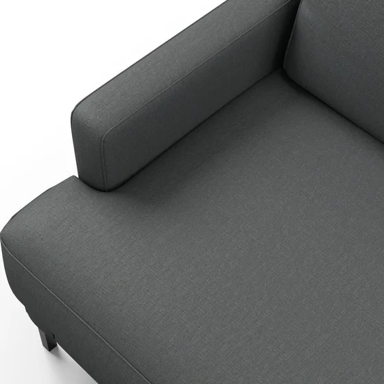 Photo of the fabric Eternal Smoke swatch by Mokum. Use for Curtains, Upholstery, Accessory. Style of Plain, Texture