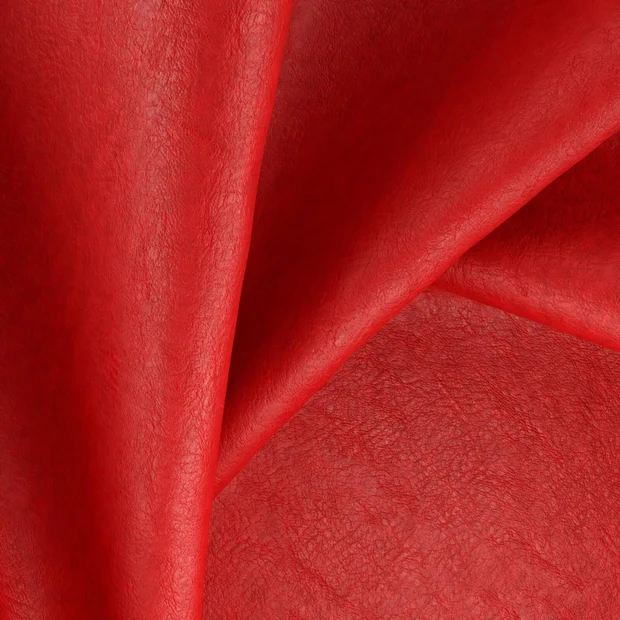 Photo of the fabric Tanning Tomato swatch by Zepel. Use for Upholstery, Accessory, Top of Bed. Style of Leather And Vinyl, Plain