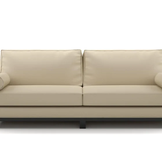 Photo of the fabric Sit Out Sand swatch by James Dunlop FibreGuard. Use for Upholstery, Accessory. Style of Plain, Taffeta