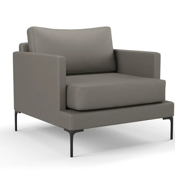 Photo of the fabric Eternal Slate swatch by Mokum. Use for Curtains, Upholstery, Accessory. Style of Plain, Texture