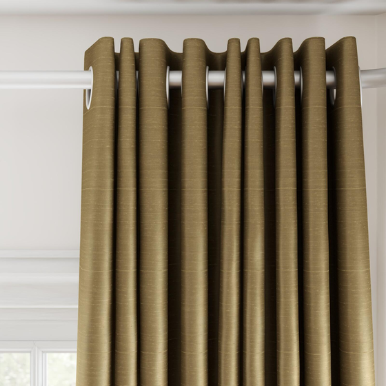 Photo of the fabric Luxe Bronze swatch by James Dunlop Essentials. Use for Curtains, Accessory, Top of Bed. Style of Plain, Texture